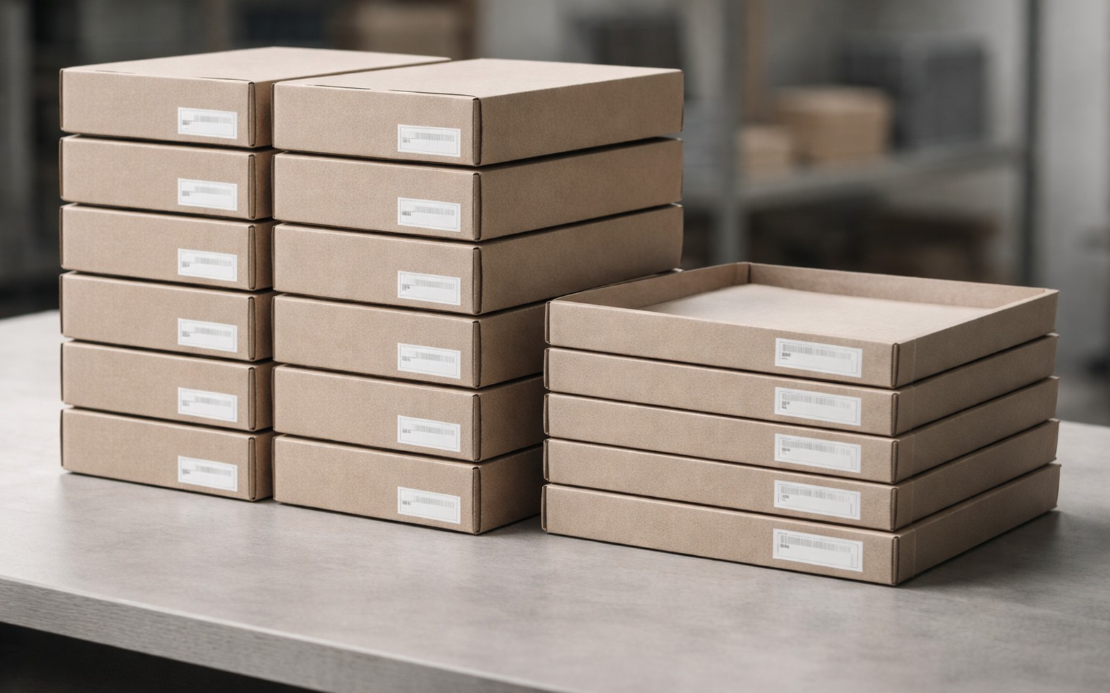 Batch packaging and stacking